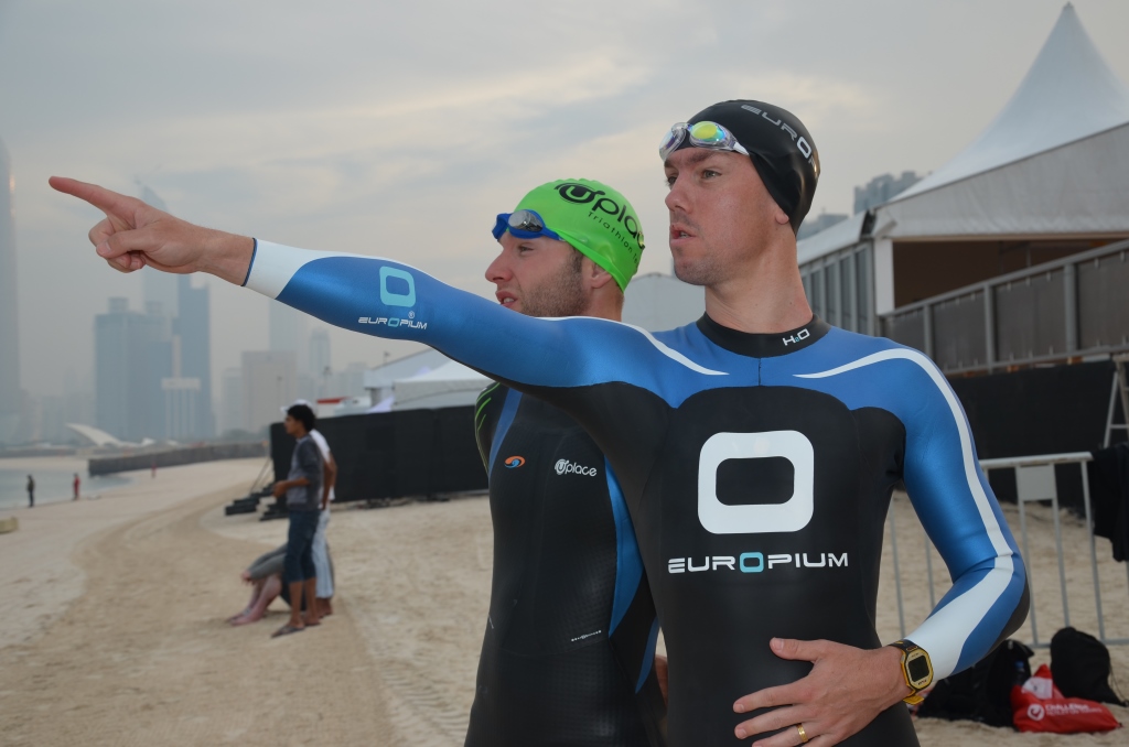 Abu Dhabi 2013 : petite séance natation avec quelques pros