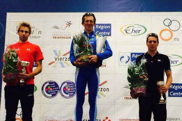 Victoire de Yohann Vincent au triathlon de Vierzon.