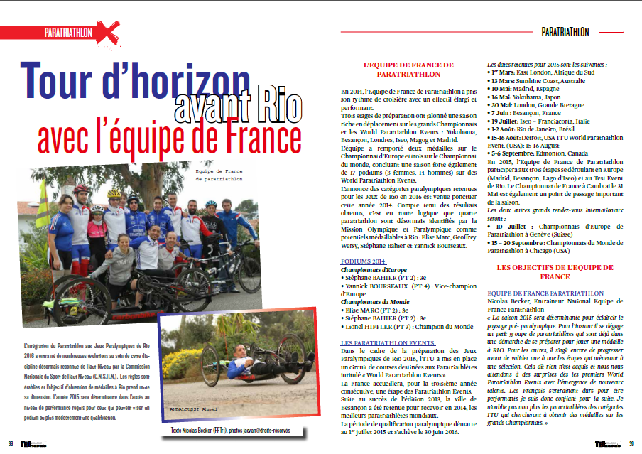 Tour d’horizon avant Rio avec l’équipe de France de paratriathlon dans TrimaX#137