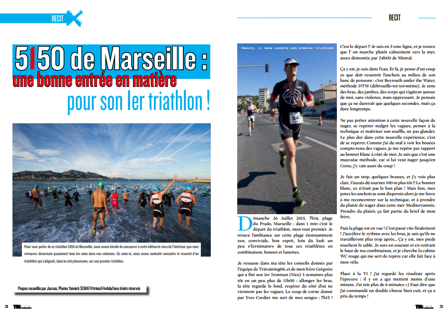 A découvrir dans TrimaX#143 : le premier triathlon du 5150 de Marseille