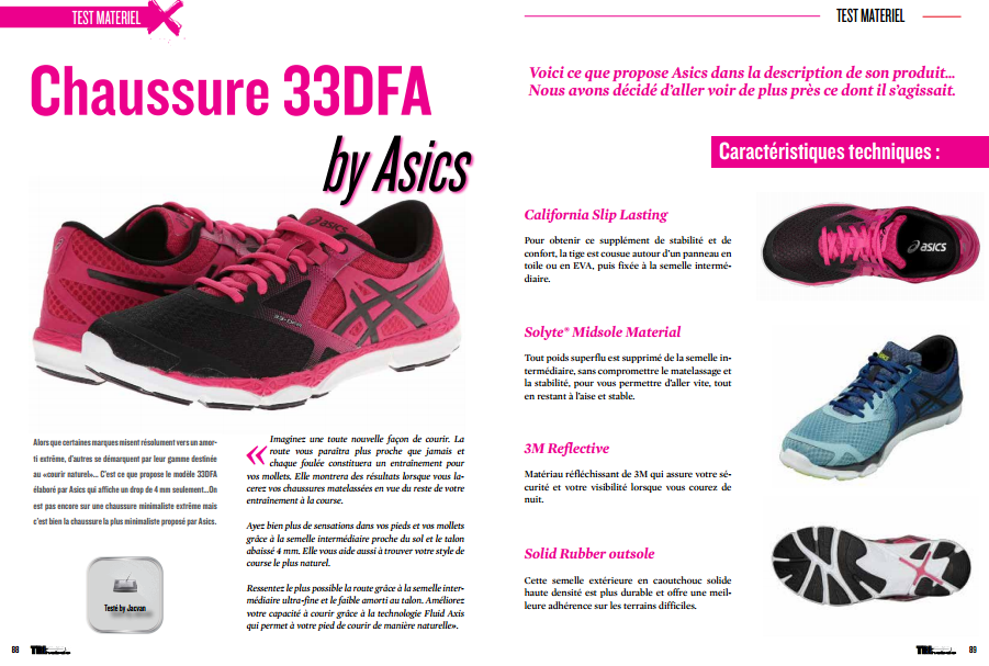 TrimaX#144 a testé pour vous les chaussures 33DFA by Asics