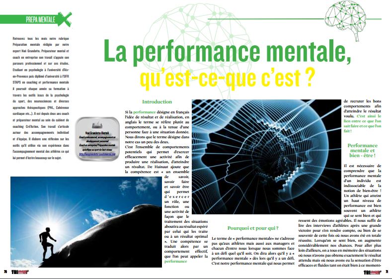 A lire dans TrimaX#148 : La performance mentale, qu’est-ce-que c’est ?
