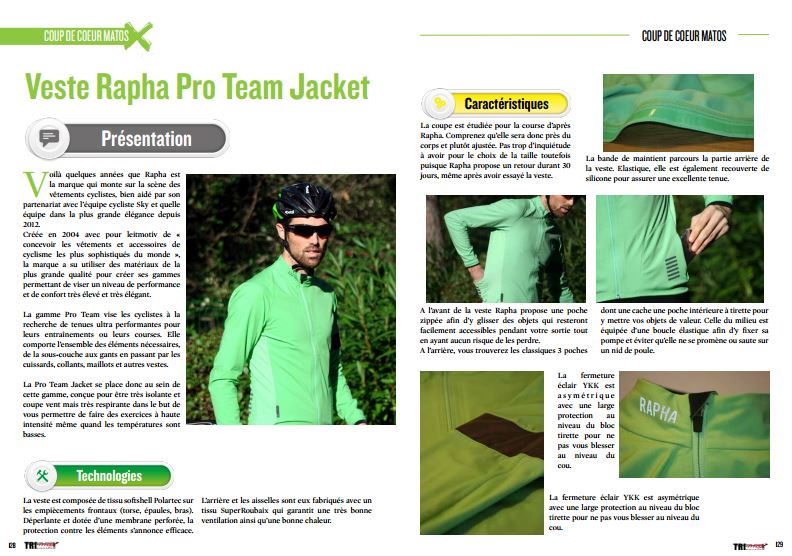 A découvrir dans TrimaX#149 : Veste Rapha Pro Team Jacket