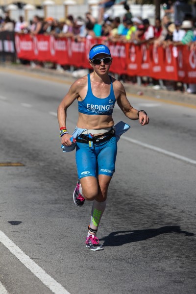 "PORT ELIZABETH, SOUTH AFRICA - APRIL 10: In this handout image provided by Ironman Lucy Gossag runs during the Standard Bank IRONMAN African Championship at Nelson Mandela Bay, Port Elizabeth on April 10th, 2016 in Port Elizabeth, South Africa. (Photo by Craig Muller/IRONMAN via Getty Images)"