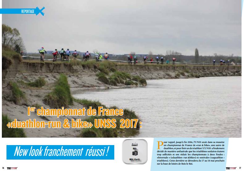 A lire dans TrimaX #163 : 1er championnat de France «duathlon-run & bike» UNSS 2017