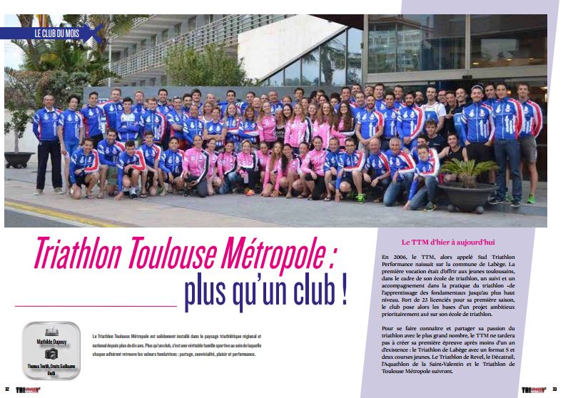 A découvrir dans TrimaX#163 : Triathlon Toulouse Métropole : plus qu’un club !