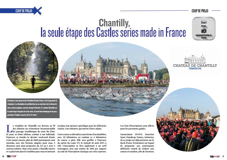 Chantilly, la seule étape des Castles series made in France à découvrir dans TrimaX#164
