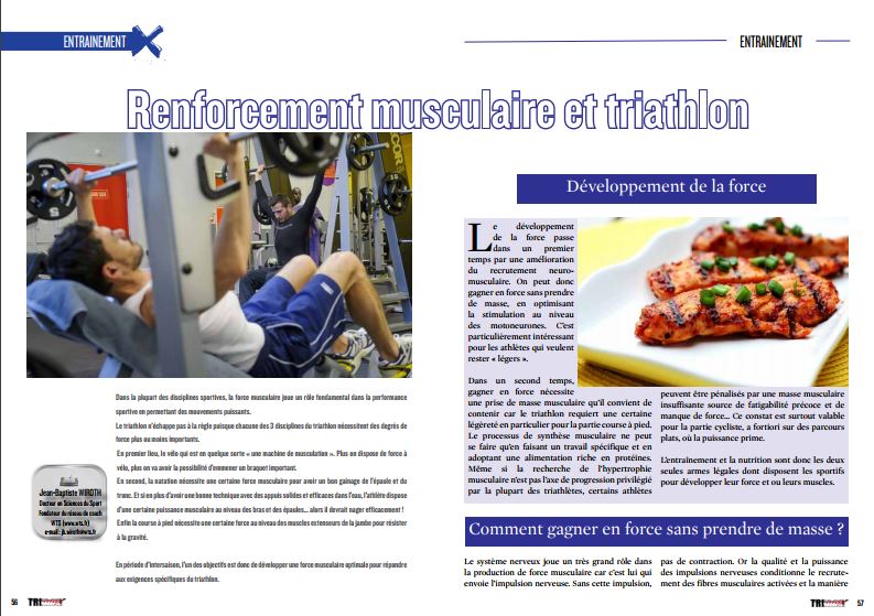 A lire dans TrimaX#169 : Renforcement musculaire et triathlon