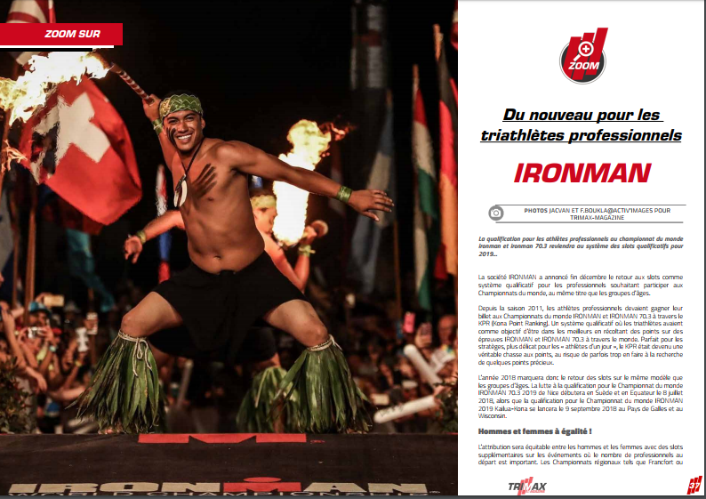 Ironman : du nouveau pour les triathlètes professionnels, à lire dans TrimaX#171