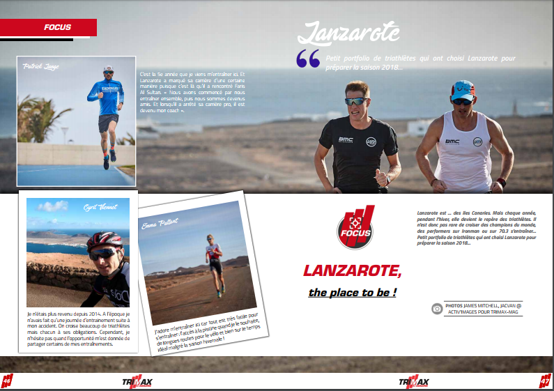 Petit portfolio de triathlètes qui ont choisi Lanzarote pour préparer la saison 2018…