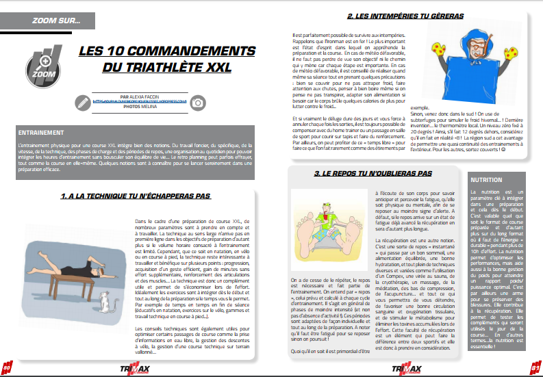 A découvrir dans TrimaX#172 : les 10 commandements du triathlète XXL