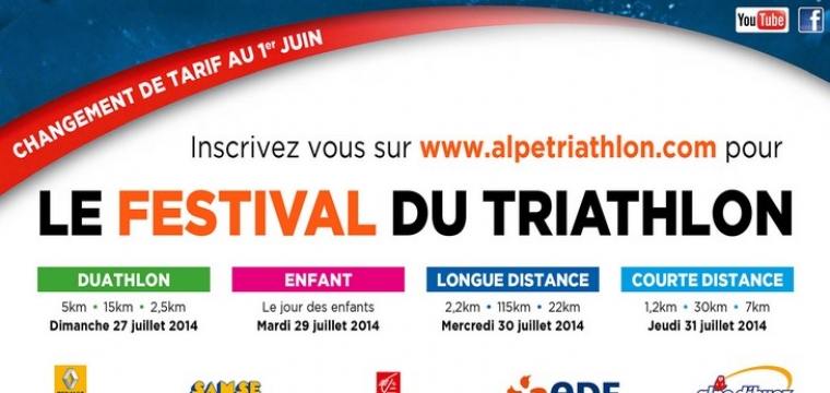 9ème édition du Triathlon de l’Alpe d’Huez: Attention changement de tarif imminent !!!