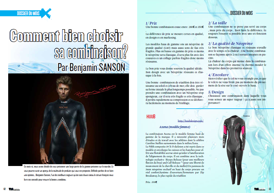 Comment bien choisir sa combinaison? … le dossier du mois dans TrimaX#137