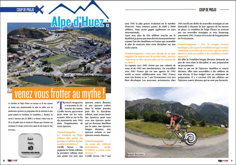 Alpe d’Huez : venez vous frotter au mythe ! à lire dans TrimaX#153