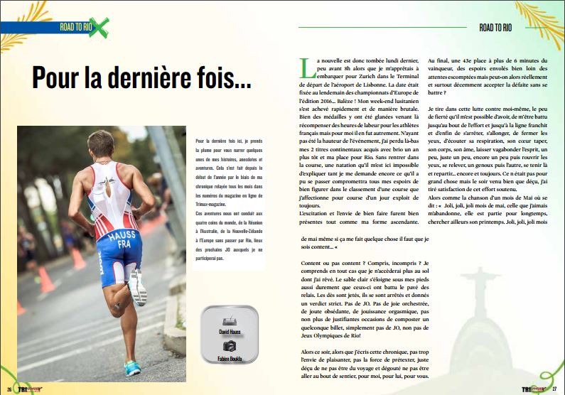 Pour la dernière fois… David Hauss prend la plume dans TrimaX#153