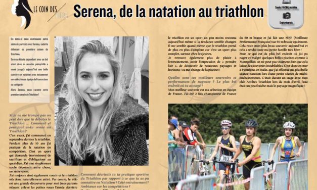 A la rencontre de Serena, de la natation au triathlon, dans TrimaX#153