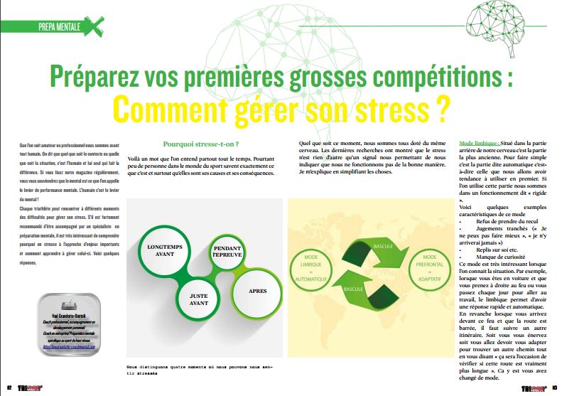 Découvrez dans TrimaX#153 comment gérer son stress  pour vos premières grosses compétitions