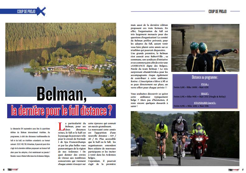 Belman, la dernière pour le full distance ?, la réponse dans TrimaX#154