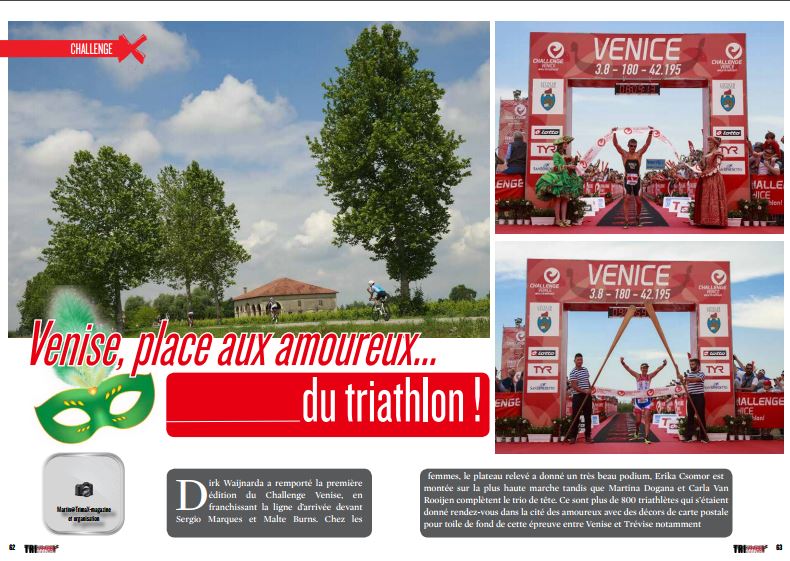 Découvrez dans TrimaX#154 : Venise, place aux amoureux…du triathlon !