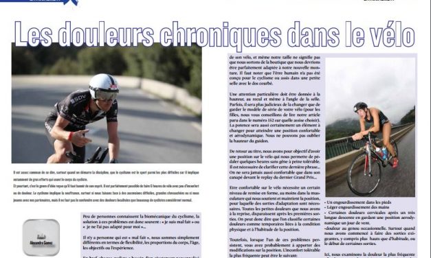 A lire dans TrimaX#154 :  Les douleurs chroniques dans le vélo
