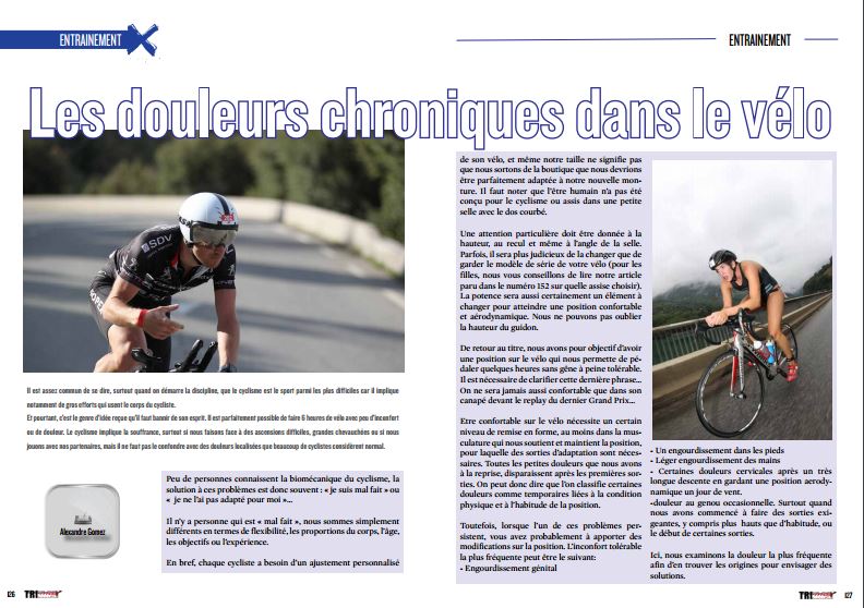 A lire dans TrimaX#154 :  Les douleurs chroniques dans le vélo