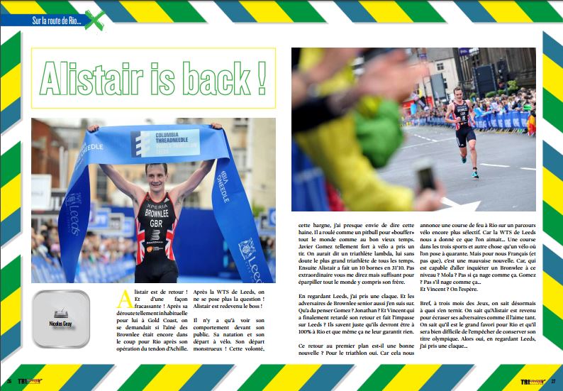 A ne pas manquer dans TrimaX#154 : Alistair is back !