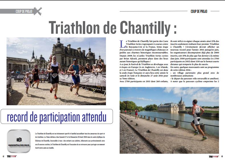 A découvrir dans TrimaX#154 : Triathlon de Chantilly : record de participation attendu