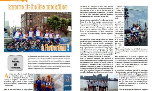 A lire dans TrimaX#155 : encore de belles médailles à Rotterdam !