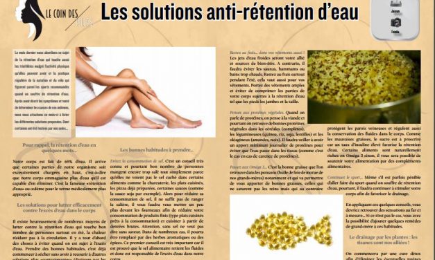 A lire dans Trimax#156 : Les solutions anti-rétention d’eau