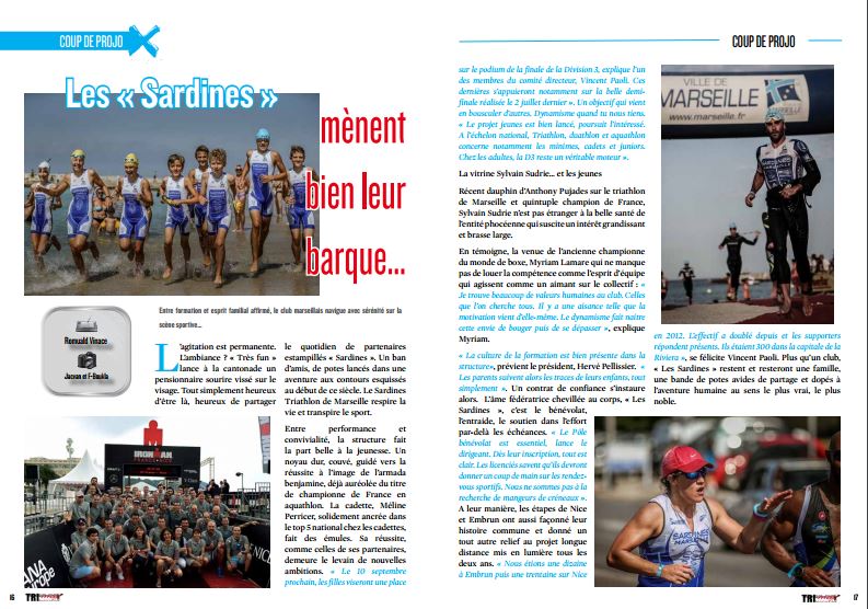A lire dans TrimaX#156 : les « Sardines » mènent bien leur barque…