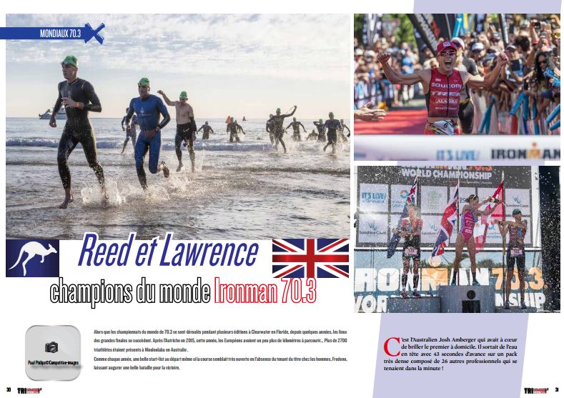 Retrouvez dans TrimaX#157 : Reed et Lawrence champions du monde Ironman 70.3