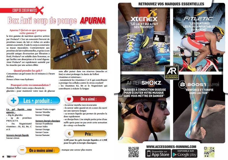 Découvrez dans TrimaX#158 : la Box Anti coup de pompe APURNA et le spécialiste de l’accessoire running