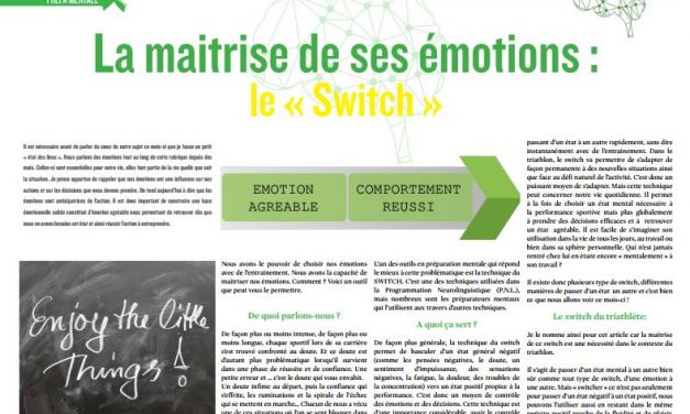 A lire dans TrimaX#158 : La maitrise de ses émotions : le « Switch »