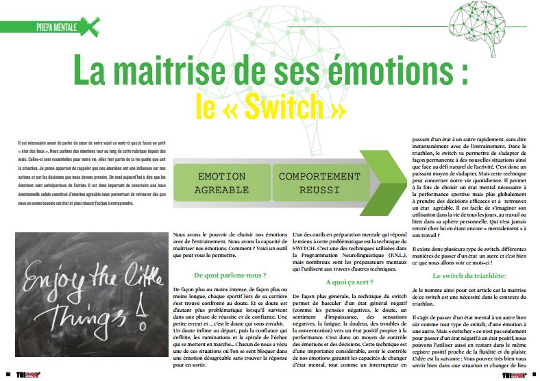 A lire dans TrimaX#158 : La maitrise de ses émotions : le « Switch »