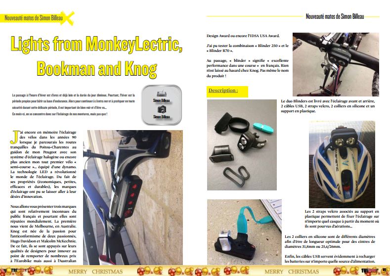 TrimaX#159 vous présente le Lights from MonkeyLectric, Bookman and Knog