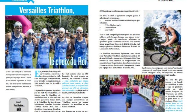 A lire dans TrimaX#161 : Versailles Triathlon, le choix du Roi