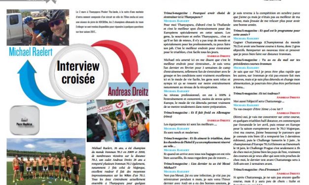 Ne manquez pas dans TrimaX#162 l’interview croisée de Michael Raelert et Andreas Dreitz