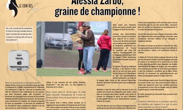 TrimaX#162 a rencontré Alessia Zarbo une graine de championne !