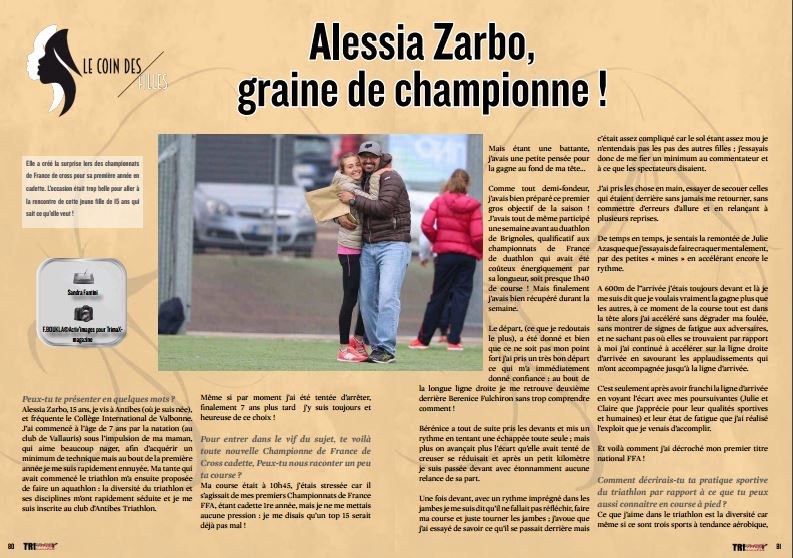 TrimaX#162 a rencontré Alessia Zarbo une graine de championne !