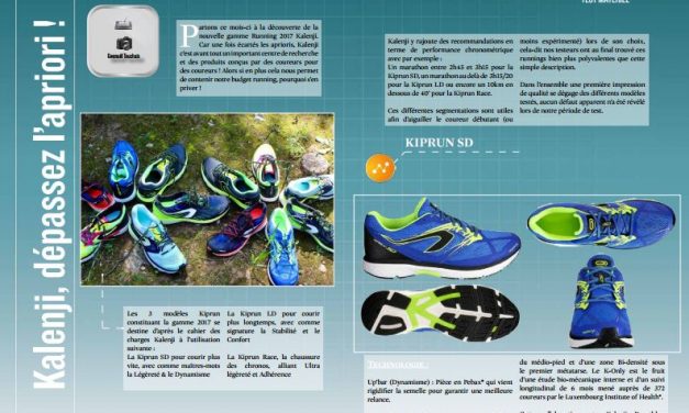 TrimaX#162 a testé la nouvelle gamme running 2017 de Kalenji