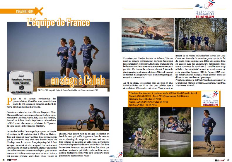 A découvrir dans TrimaX#163 : L’équipe de France en stage à Callela