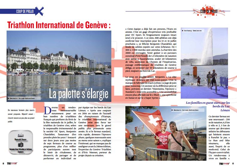 A lire dans TrimaX#163 : Triathlon International de Genève