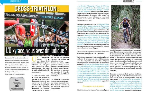 A découvrir dans TrimaX#165 : le cross-triathlon, l’O’xyrace