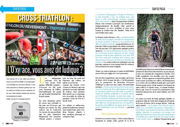 A découvrir dans TrimaX#165 : le cross-triathlon, l’O’xyrace