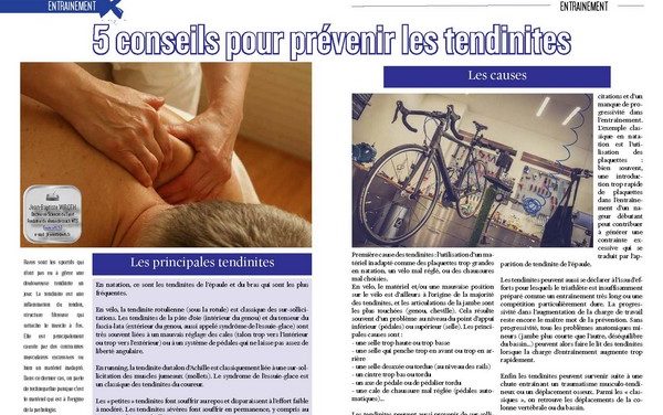 TrimaX#165 vous prodique 5 conseils pour prévenir les tendinites