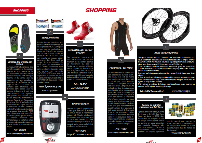 Ne manquez pas les pages Shopping dans TrimaX#171