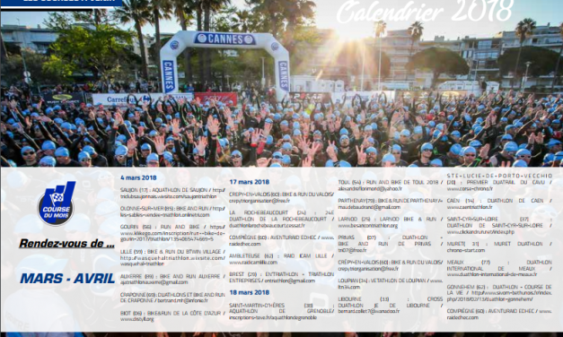 Retrouvez le calendrier des courses du mois d’Avril dans TrimaX#172