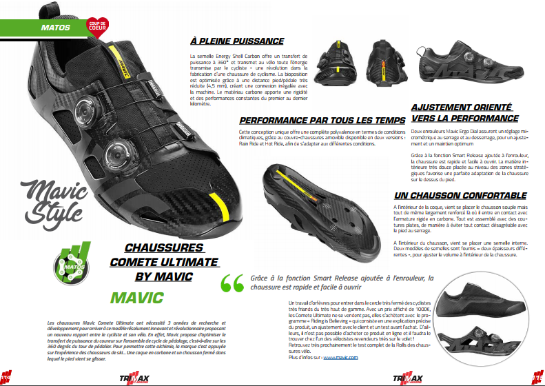 Découvrez dans TrimaX#172 les chaussures Comete Ultimate by Mavic