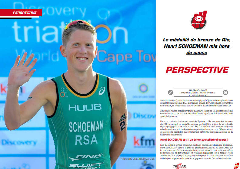 Le médaillé de bronze de Rio, Henri SCHOEMAN mis hors de cause