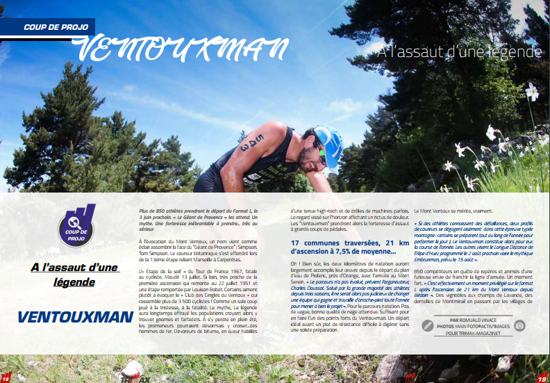 A lire dans TrimaX#173 : à l’assaut d’une légende, le Ventouxman